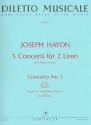 Konzert C-Dur Nr.1 Hob.VIIh:1 fr 2 Altblockflten und Orchester fr 2 Altblockflten und Klavier