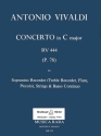 Konzert C-Dur RV444 für Sopranino, Streicher und Bc Partitur und Stimmen