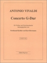 Concerto G-Dur RV310 fr Violine und Streichorchester Partitur