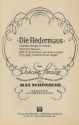 Glcklich ist wer vergisst aus Die Fledermaus fr Salonorchester Direktion und Stimmen