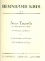 Aria e Tarantella op.37 für Altsaxophon und kleines Orchester für Altsaxophon und klavier