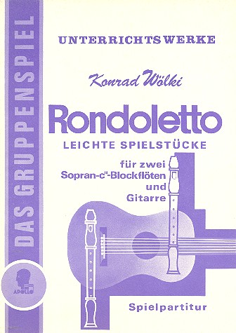 Rondoletto fr 2 Sopranblockflten und Gitarre Partitur