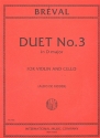 Duet no.3 D major for violin and cello score