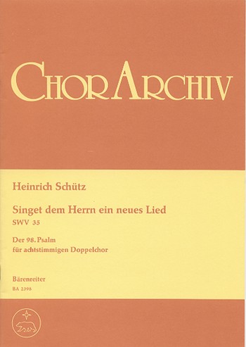 Singet dem Herrn SWV35 fr Doppelchor,  Partitur (dt)