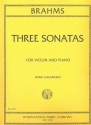 3 Sonatas op.78, op.100 and op.108 for violin and piano