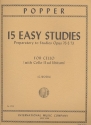 15 easy Studies in the first Position for violoncello 