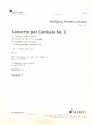 Concerto III Es-Dur KV 107 fr Cembalo (Klavier), 2 Violinen und Bass (Violoncello) Einzelstimme - Violine I