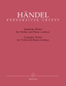 Smtliche Werke  fr Violine und Bc Neuausgabe 2006