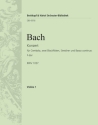 Konzert F-Dur BWV1057 fr Cembalo, 2 Flten und Streicher Violine 1