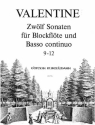12 Sonaten Band 3 (Nr.9-12) fr Blockflte und Bc