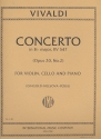 Concerto B Flat Major RV 547, op.20/2 for violin, cello and orchestra for violin, cello and piano, parts