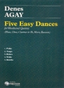 5 easy Dances for flute, oboe, clarinet b, horn and bassoon score and parts