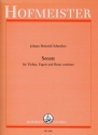 Sonate fr Violine, Fagott und und Bc Partitur und Stimmen