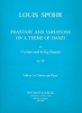 Fantasie und Variationen über ein Thema von Franz Danzi op.81 für Klarinette und Streichquartett für Klarinette und Klavier