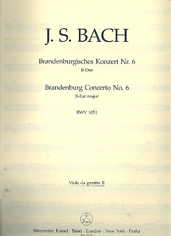 Brandenburgisches Konzert B-Dur Nr.6 BWV1051 Viola da gamba 2