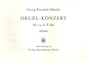 Konzert F-Dur Nr.13 fr Orgel und Orchester Orgel