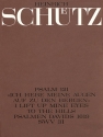 Ich hebe meine Augen auf zu den Bergen SWV31 fr Doppelchor, Kontraba und Orgel,  Partitur (dt/en)