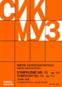Sinfonie Nr.13 op.113 fr Orchester Studienpartitur