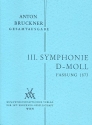 Sinfonie d-Moll Nr.3 in der Fassung von 1873 fr Orchester Studienpartitur
