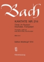 Tnet, ihr Pauken erschallet, Trompeten Kantate Nr.214 BWV214 Klavierauszug (dt/en)