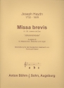 Missa brevis in honorem sancti Joannes de deo für Soli (TTBB) Chor und Orchester Partitur (= Klavierauszug) (la)