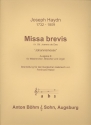 Missa brevis in honorem sancti Joannes de deo fr Soli (TTBB) Chor und Orchester Partitur (= Klavierauszug) (la)