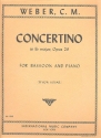 Concertino E flat major op.26 for bassoon and orchestra for bassoon and piano