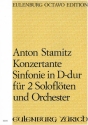 Konzertante Sinfonie D-Dur für 2 Flöten und Kammerorchester Partitur