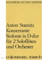 Konzertante Sinfonie D-Dur fr 2 Flten und Kammerorchester Partitur