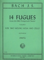 14 Fugues vol.1 (from the 'well-tempered Clavier') for string quartet parts