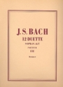 12 Duette aus Kantaten Band 3 (Nr.7-9) fr Frauenchor und Orgel Partitur
