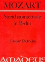 Streichquintettsatz B-Dur KVAnh.80 fr 2 Violinen, 2 Violen und Violoncello,  Partitur und Stimmen