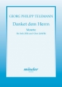 Danket dem Herrn Motette fr gem Chor (SATTBB) und Bc Partitur