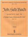 O ewiges Feuer o Ursprung der Liebe Kantate Nr.34 BWV34 Violoncello / Kontrabass