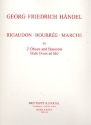 Rigaudon, Bourre and March for 2 oboes and bassoon, drum ad libitum 3 parts
