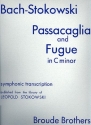 Passacaglia and Fugue in c minor for orchestra score