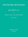 Quartet c Major op.73,1 for bassoon and string quartet score and parts