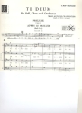 Te Deum fr Soli (SSATB), gem Chor und Orchester Chorpartitur (la)