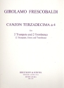 Canzona no.13 for 2 trumpets and 2 trombones score and 5 parts