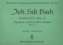 Jauchzet Gott in allen Landen Kantate Nr.51 BWV51 Orgel  (Bc-Stimme)