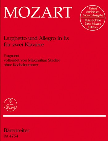 Larghetto und Allegro Es-Dur fr 2 Klaviere zu 4 Hnden