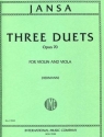 3 Duets op.70 for violin and viola score