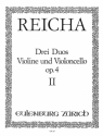 3 Duos op.4,2 fr Violine und Violoncello Stimmen