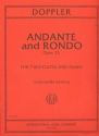 Andante and Rondo op.25 for 2 flutes and piano parts