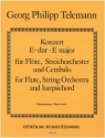 Konzert E-Dur fr Flte, Streichorchester und Cembalo fr Flte und Klavier