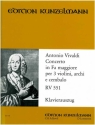Konzert F-Dur RV551 fr 3 Violinen und Klavier Klavierauszug