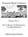 Duett Nr.2 fr 2 Oboen (Klarinetten, Englischhrner) Spielpartitur