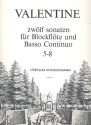 12 Sonaten Band 2 (Nr.5-8) fr Blockflte und Bc
