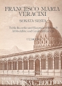 Sonata a minor sesta for treble recorder and harpsichord (piano)