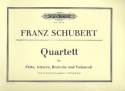 Quartett fr Flte, Gitarre Viola und Violoncello Partitur und 4 Stimmen